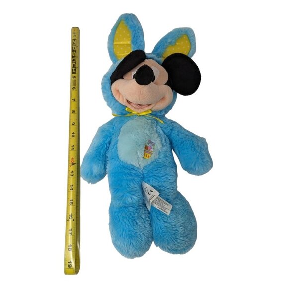 Disney Blue Easter Mickey Mouse Marshmallow Plush Stuffed Animal Soft Toy 18" - Picture 6 of 7